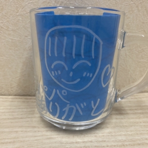 ガラス製マグカップ(直筆)