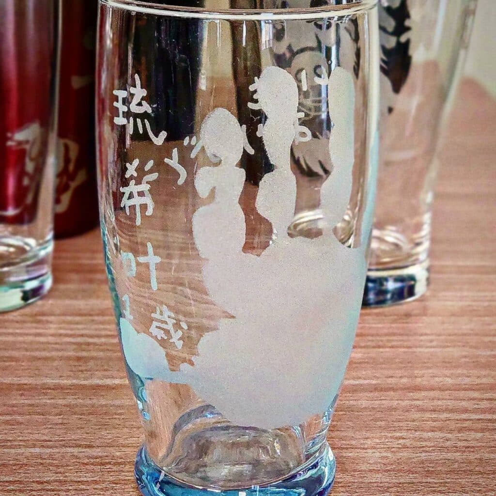 ガラス彫刻(直筆)